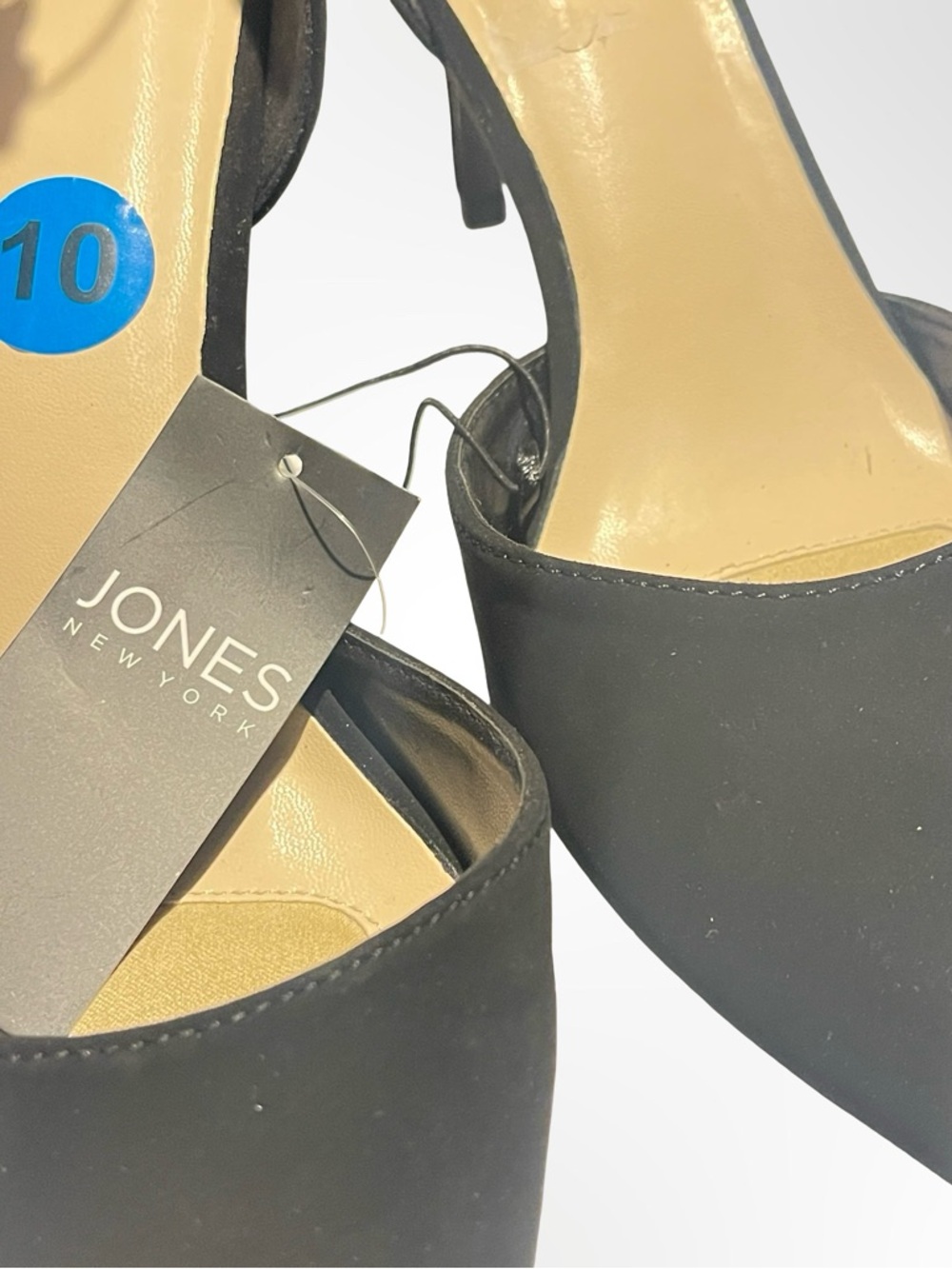 Jones New York Black Pointed Toe Ankle Strap NWT size 10 - Picture 5 of 7